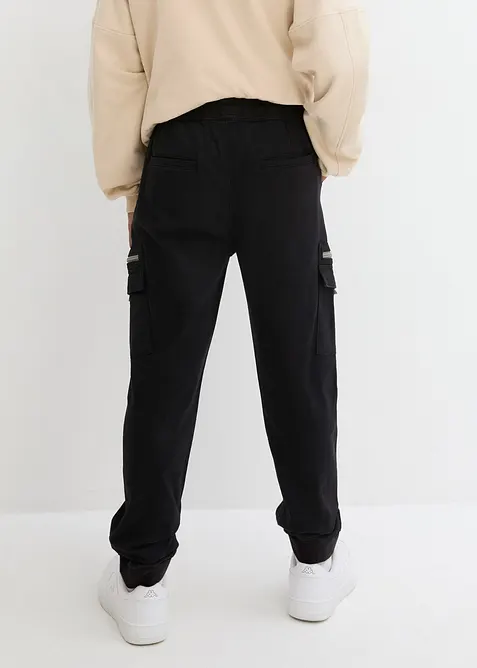 Cargo kalhoty bez zapínání, Regular Fit, z elastické bavlněné směsi, Straight, bonprix