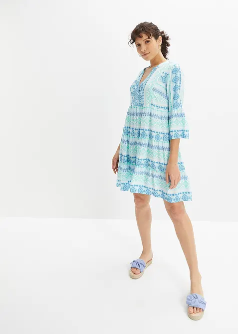 Tunikov&eacute; &scaron;aty ze spl&yacute;vav&eacute; visk&oacute;zy, bonprix