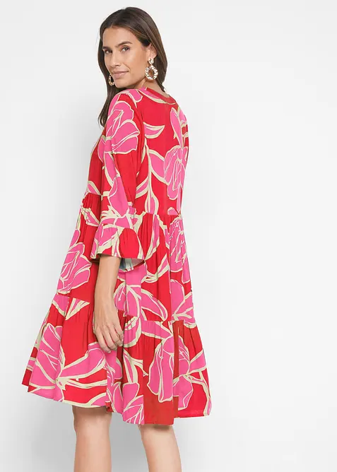 Tunikové šaty ze splývavé viskózy, bonprix