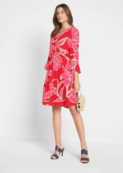 Tunikové šaty ze splývavé viskózy, bonprix