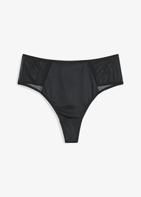 Vysoká tanga se vsadkami ze síťoviny, bonprix