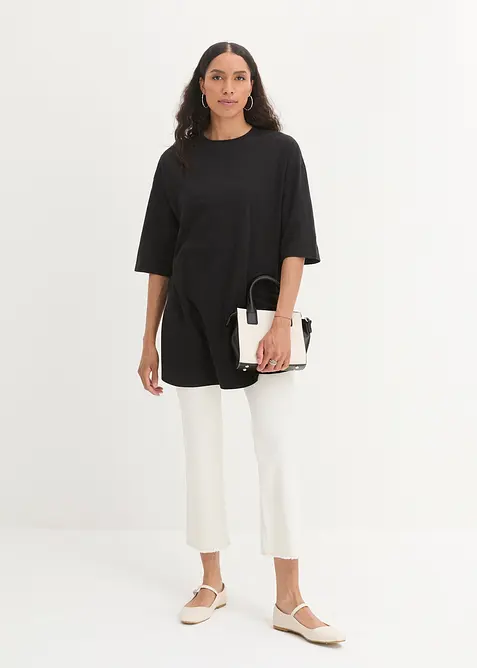 Dlouh&eacute; oversize triko z čist&eacute; organick&eacute; bavlny, bonprix