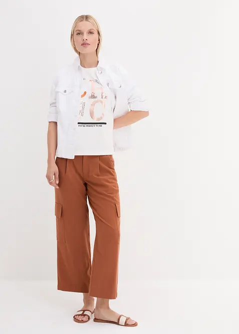 Tričko se třpytiv&yacute;m potiskem, bonprix