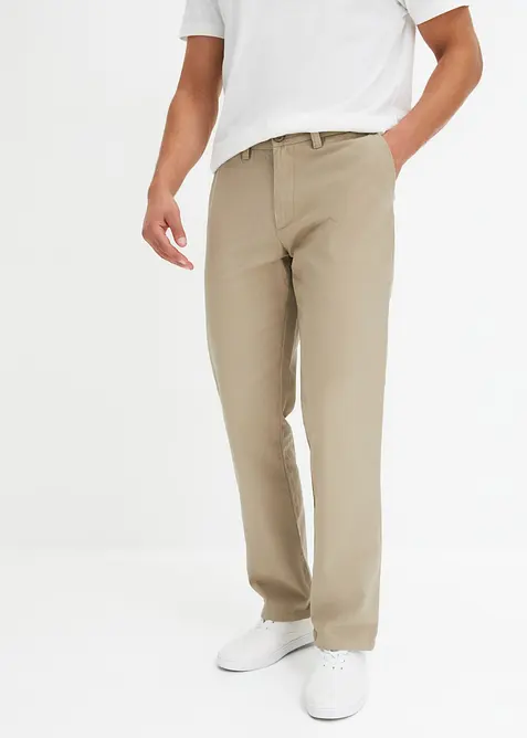 Chino kalhoty z čist&eacute; bavlny Regular Fit, Straight, bonprix