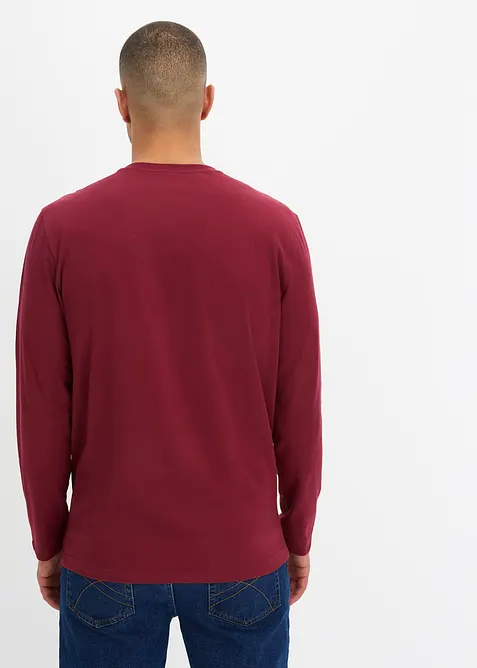 Henley tričko s dlouhým rukávem (2 ks v balení), z čisté organické bavlny, bonprix