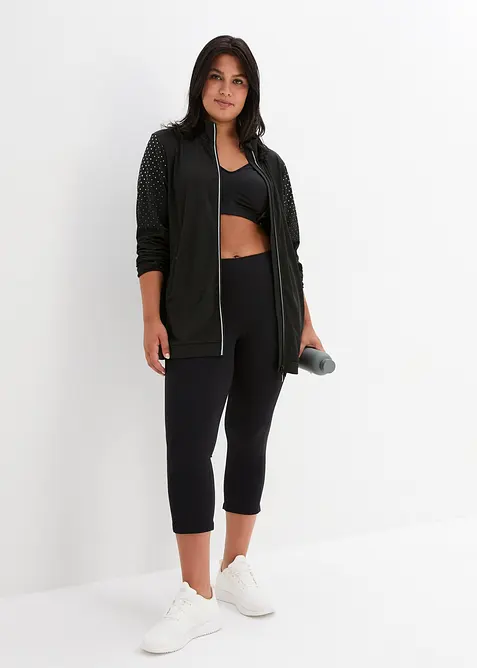 Velmi měkké sportovní legíny s postranními kapsami, délka capri, bonprix