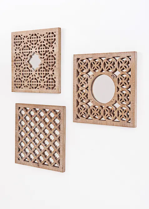 N&aacute;stěnn&aacute; dekorace se zrcadlem a ornamenty (3d&iacute;ln&eacute; balen&iacute;), bonprix