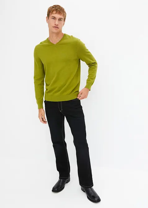 Svetr  z jemn&eacute; pleteniny z měkk&eacute; bavlněn&eacute; směsi, bonprix