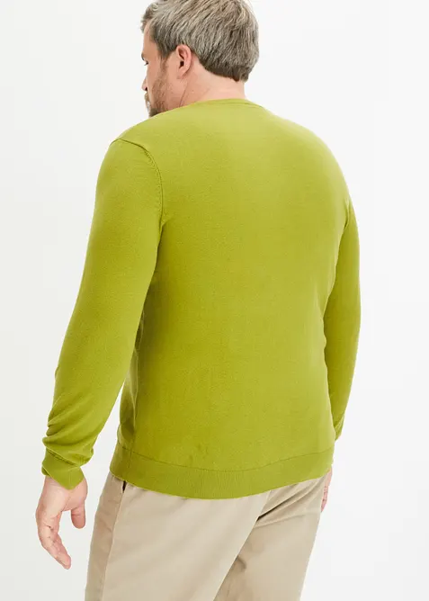 Svetr  z jemn&eacute; pleteniny z měkk&eacute; bavlněn&eacute; směsi, bonprix