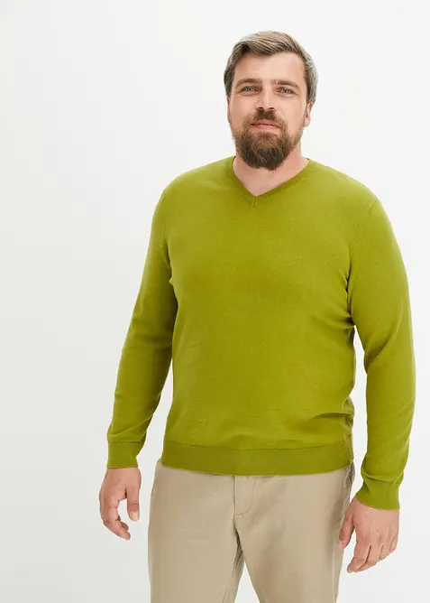 Svetr  z jemn&eacute; pleteniny z měkk&eacute; bavlněn&eacute; směsi, bonprix