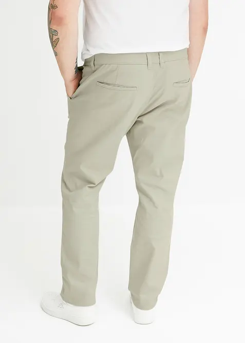 Strečové chino kalhoty Relaxed Fit s organickou bavlnou, Straight, bonprix