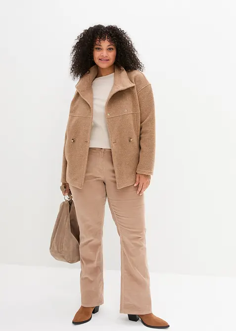 Žebrovan&eacute; triko z čist&eacute; bavlny, dlouh&yacute; ruk&aacute;v, bonprix