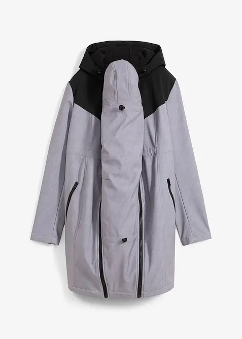 Krátký softshellový těhotenský/nosicí kabát, bonprix