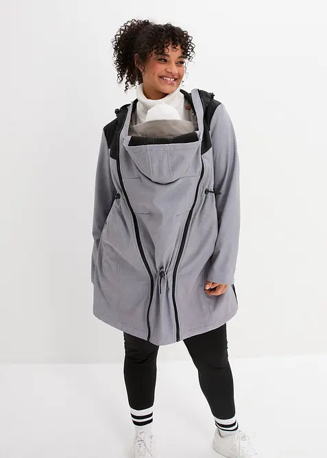 Kr&aacute;tk&yacute; softshellov&yacute; těhotensk&yacute;/nosic&iacute; kab&aacute;t, bonprix