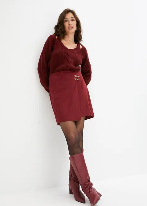 Sukně v zavinovac&iacute;m vzhledu, bonprix