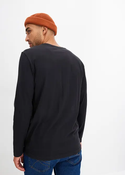 Tričko s dlouhým rukávem, z čisté organické bavlny (2 ks v balení), bonprix