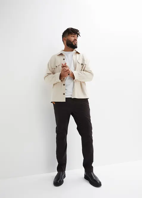 Strečov&eacute; kalhoty Regular Fit bez zap&iacute;n&aacute;n&iacute;, Straight, bonprix