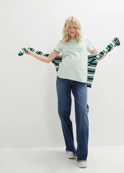 Těhotensk&eacute;/kojic&iacute; tričko z organick&eacute; bavlny (2 ks v balen&iacute;), bonprix