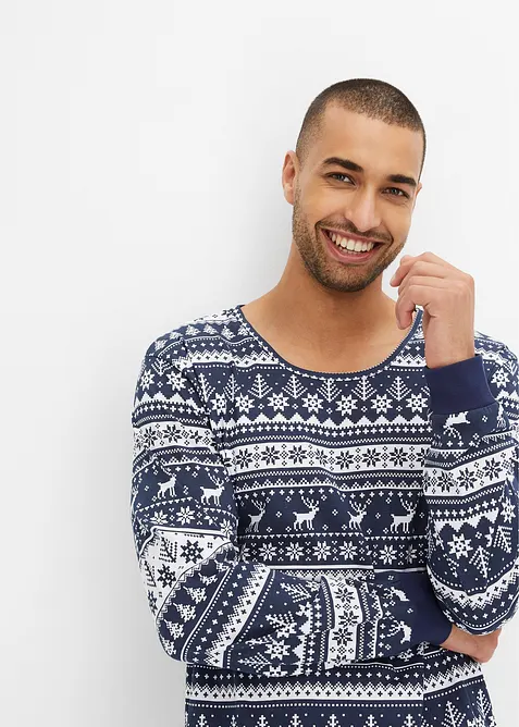 Pánské pyžamo s dlouhými rukávy, z organické bavlny, bonprix