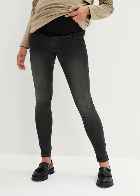 Těhotenské jeggings s bavlnou (2 ks), Skinny, bonprix