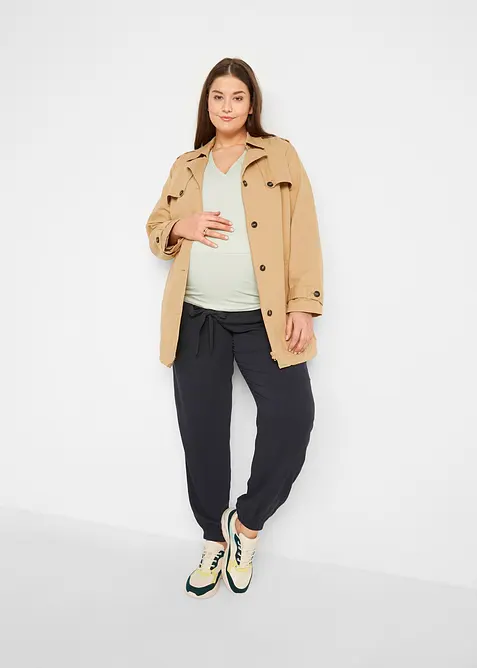 Lehké těhotenské kalhoty z viskózy, Loose Fit, bonprix