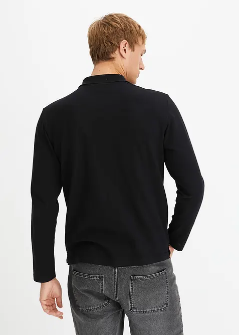 Polo triko s dlouh&yacute;m ruk&aacute;vem, bonprix