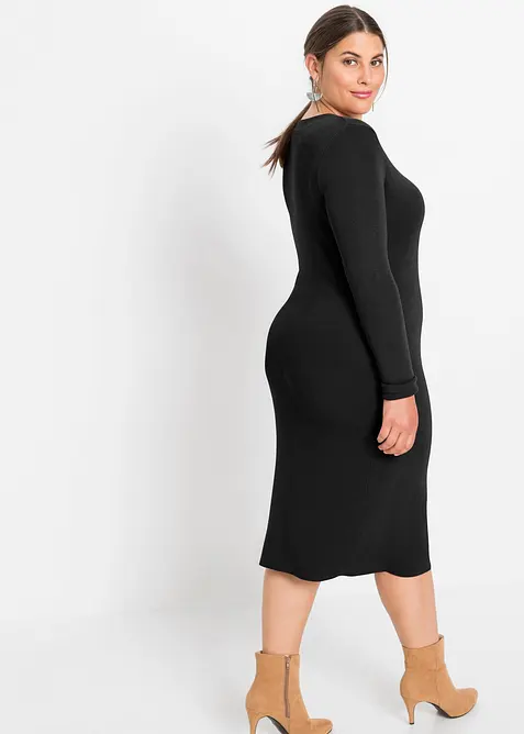 Pletené šaty z viskózové směsi, bonprix