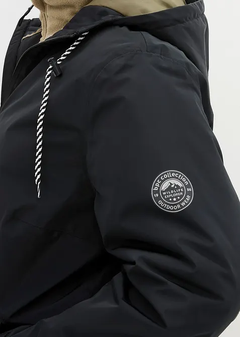 Nepromokavý, zateplený kabát v midi délce, bonprix