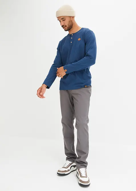 Henley tričko s dlouhým rukávem (2 ks v balení), z čisté organické bavlny, bonprix