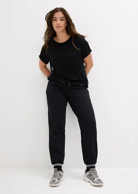 Teplákové kalhoty z bavlněné směsi (2 ks v balení), bonprix