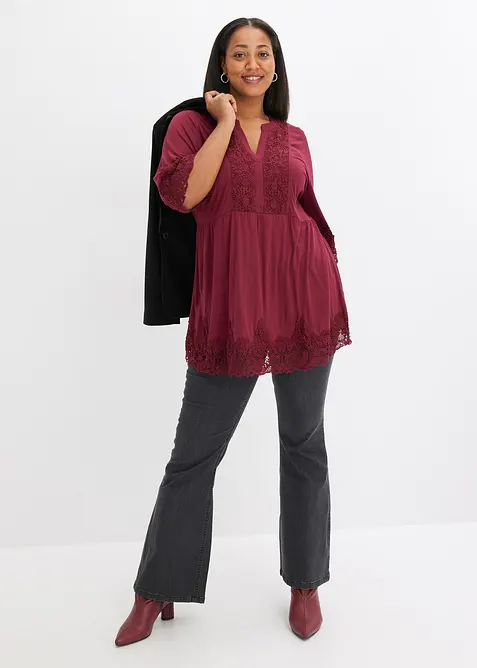 Úpletová tunika z viskózy, bonprix