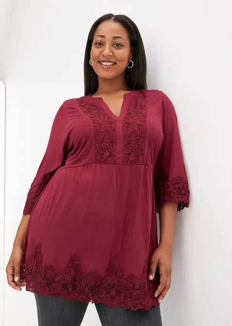 Úpletová tunika z viskózy, bonprix