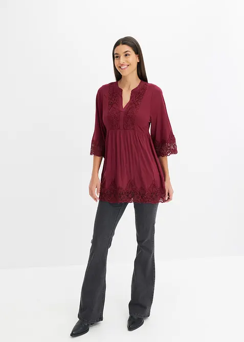 Úpletová tunika z viskózy, bonprix