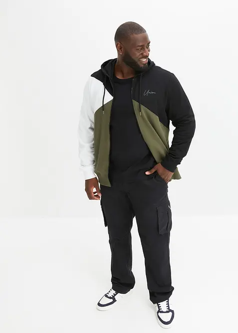 Mikinov&aacute; bunda s kapuc&iacute;, z čist&eacute; organick&eacute; bavlny, bonprix