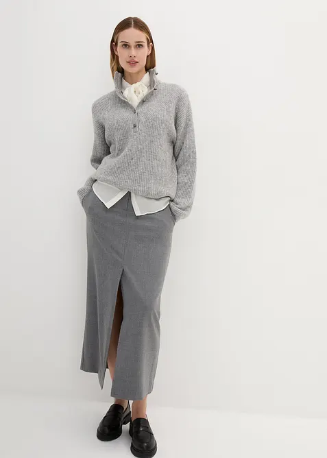 Oversize vlněný svetr s alpakou, bonprix