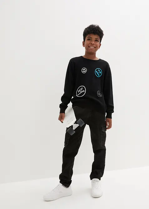 Svetr z jemného úpletu z čisté bavlny, bonprix