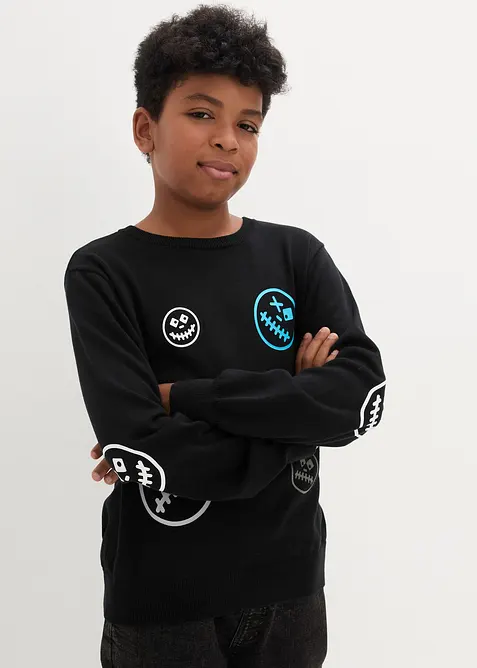 Svetr z jemného úpletu z čisté bavlny, bonprix