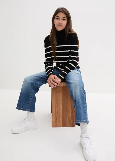 Džíny Wide Leg, Mid Waist, bonprix