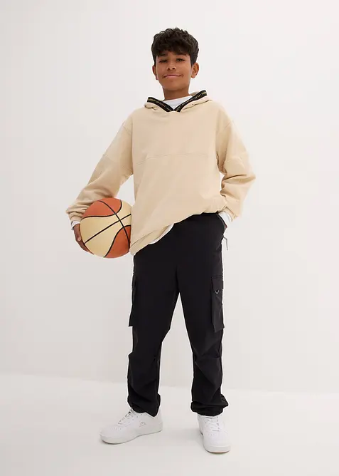 Voděodolné softshellové cargo kalhoty se strečem, s nastavitelnou šířkou, bonprix