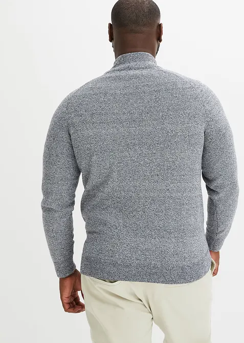 Svetr s límcem na zip, s recyklovanou bavlnou, bonprix