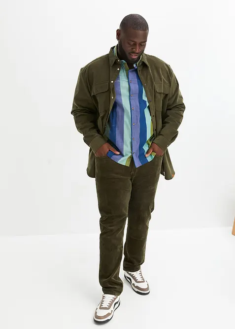 Strečov&eacute; man&scaron;estrov&eacute; kalhoty v pohodln&eacute;m střihu, Slim Fit, bonprix