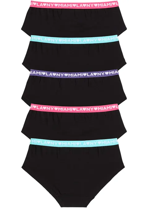 Bokov&eacute; kalhotky s měkkou organickou bavlnou (5 ks v balen&iacute;), bonprix