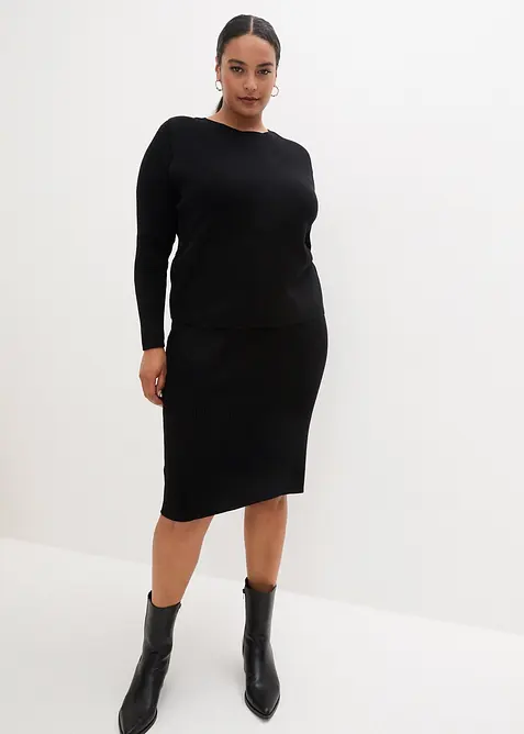 Pleten&eacute; &scaron;aty s vestou (2d&iacute;ln&aacute; souprava), bonprix