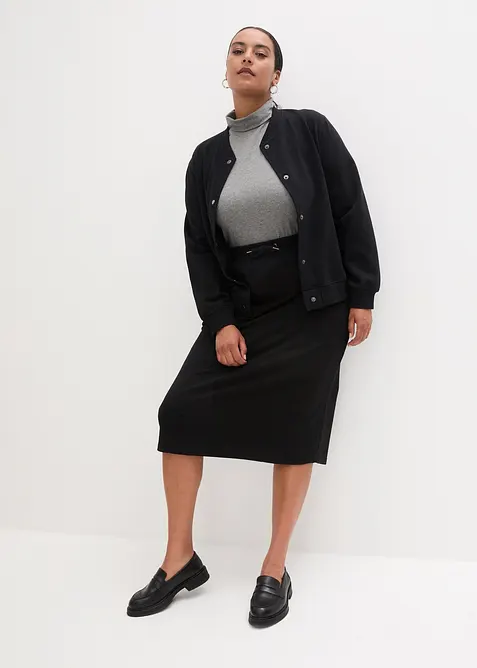 Mikina s knoflíkovou lištou, bonprix