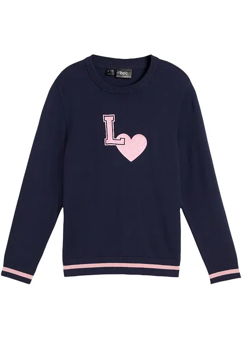 Jemně pletený svetr s potiskem, bonprix