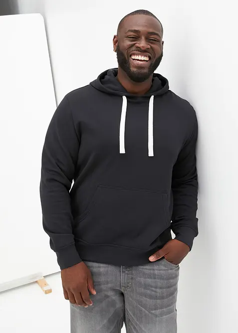 Mikina s kapuc&iacute;, z čist&eacute; bavlny, bonprix