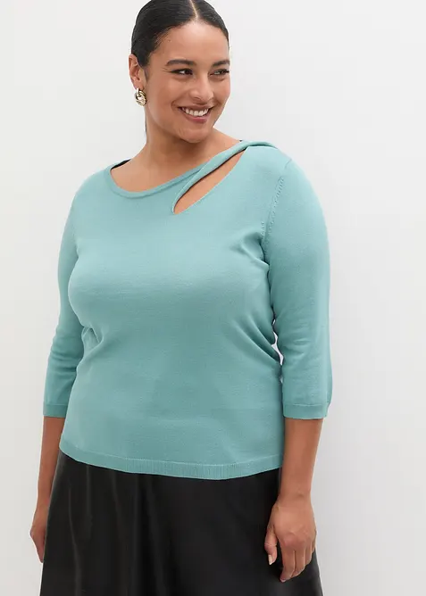 Svetr z jemného úpletu ze směsi s viskózou, bonprix