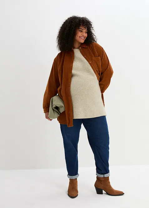 Tepl&yacute; těhotensk&yacute;/kojic&iacute; svetr 2 v 1, bonprix