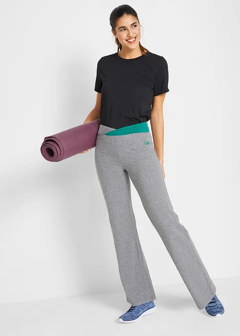 Bavlněné sportovní kalhoty, Bootcut (2 ks v balení), bonprix