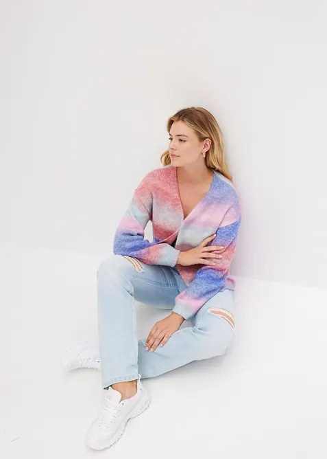 Pletený kabátek ze silnější pleteniny, z měkké vlněné směsi, bonprix